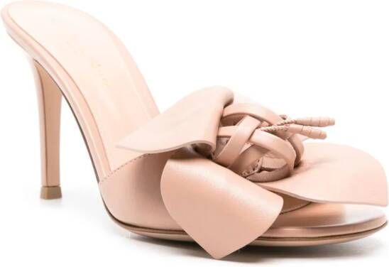 Gianvito Rossi Lucilla 85mm leren muiltjes Beige