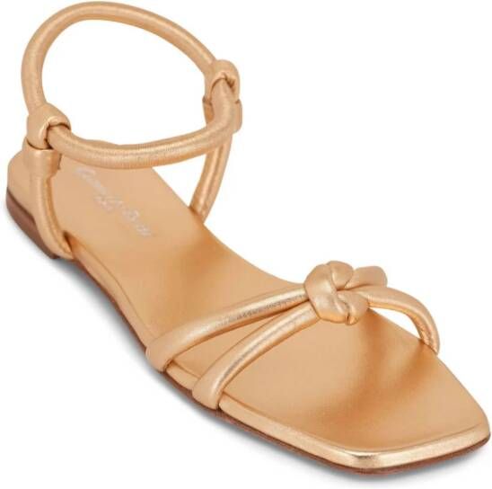 Gianvito Rossi Leren sandalen Goud