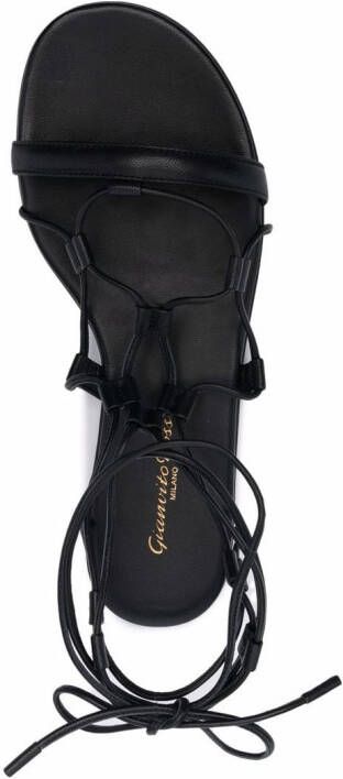 Gianvito Rossi Leren sandalen Zwart