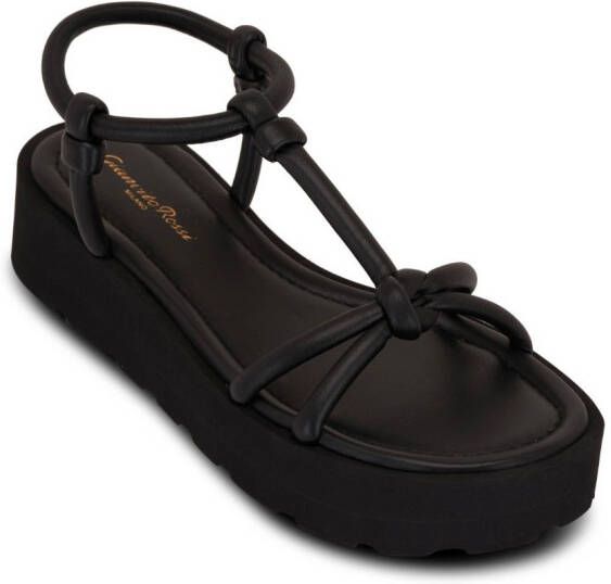 Gianvito Rossi Leren sandalen Zwart
