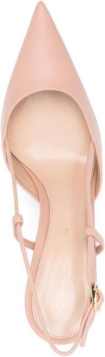 Gianvito Rossi Leren slingback pumps Beige