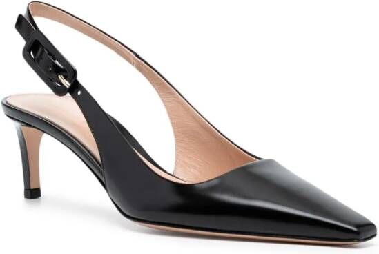 Gianvito Rossi Leren slingback pumps Zwart