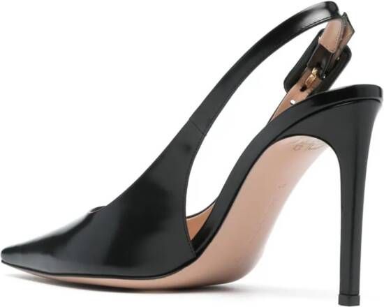 Gianvito Rossi Lindsay 100mm leren pumps Zwart