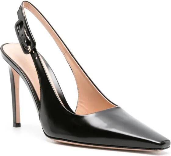 Gianvito Rossi Lindsay 95mm leren pumps Zwart