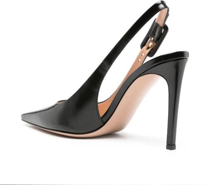 Gianvito Rossi Lindsay 95mm leren pumps Zwart