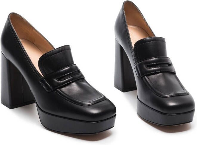 Gianvito Rossi Loafers met plateauzool Zwart