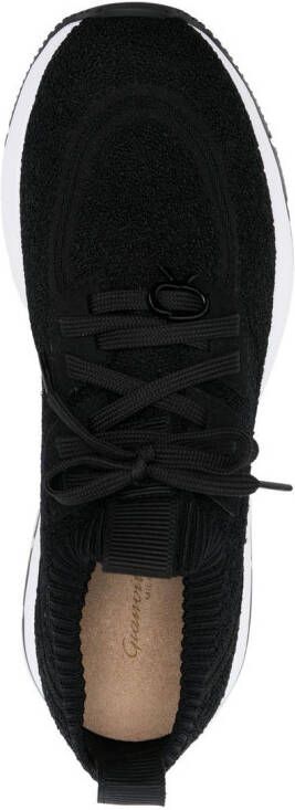 Gianvito Rossi Low-top sneakers met logo Zwart