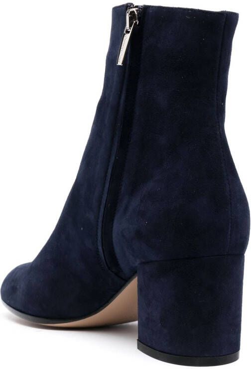 Gianvito Rossi Margaux suède enkellaarzen Blauw