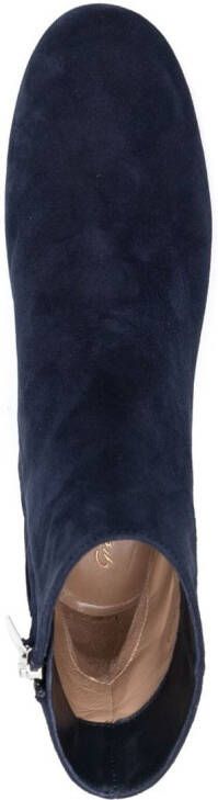Gianvito Rossi Margaux suède enkellaarzen Blauw