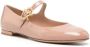 Gianvito Rossi Mary Ribbon 05 leren ballerina's Beige - Thumbnail 2
