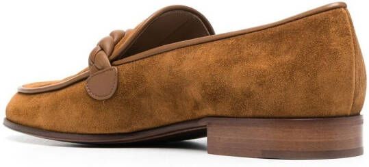 Gianvito Rossi Massimo gevlochten loafers Bruin