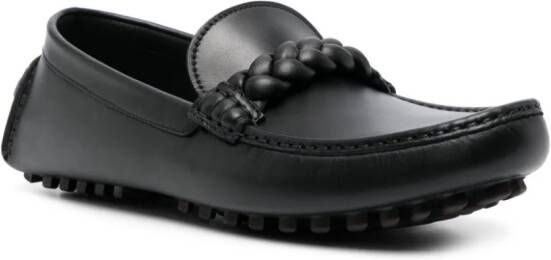 Gianvito Rossi Massimo loafers met gevlochten detail Zwart