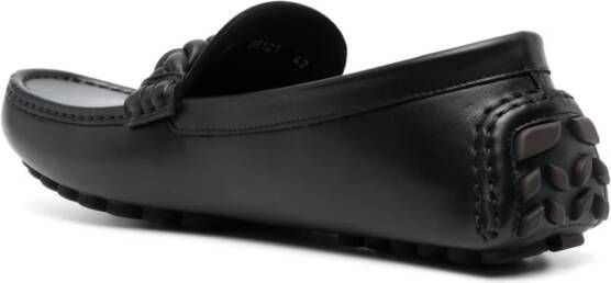 Gianvito Rossi Massimo loafers met gevlochten detail Zwart