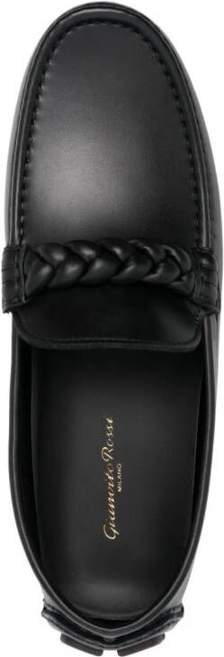 Gianvito Rossi Massimo loafers met gevlochten detail Zwart