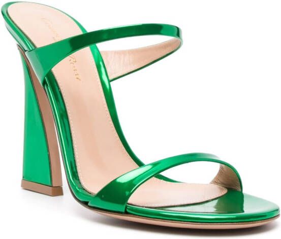 Gianvito Rossi Metallic muiltjes Groen