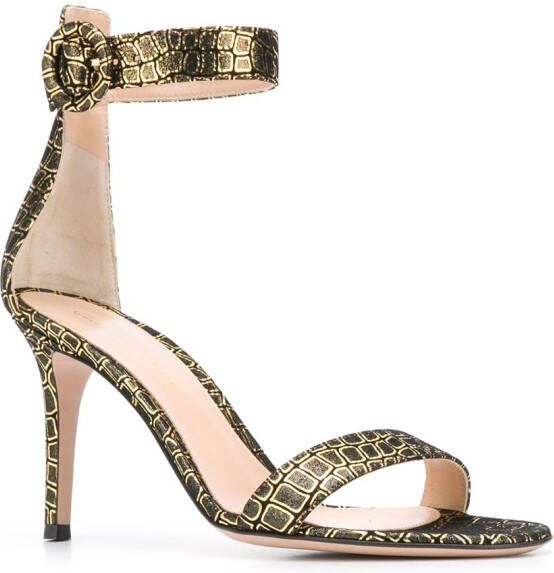 Gianvito Rossi Metallic sandalen Zwart