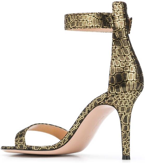 Gianvito Rossi Metallic sandalen Zwart