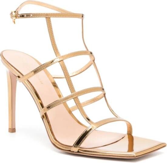 Gianvito Rossi Mondry leren sandalen Goud