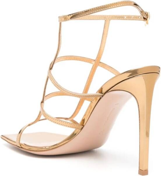 Gianvito Rossi Mondry leren sandalen Goud
