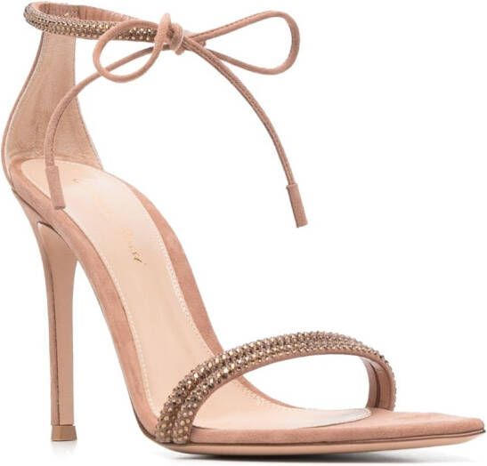 Gianvito Rossi Montecarlo suède sandalen Beige