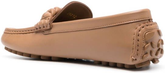 Gianvito Rossi Monza leren loafers Bruin