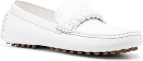 Gianvito Rossi Monza leren loafers Wit