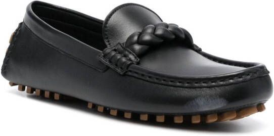 Gianvito Rossi Monza leren loafers Zwart