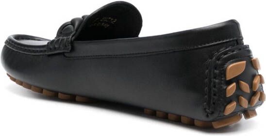 Gianvito Rossi Monza leren loafers Zwart