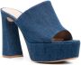 Gianvito Rossi Muiltjes met plateauzool Blauw - Thumbnail 2