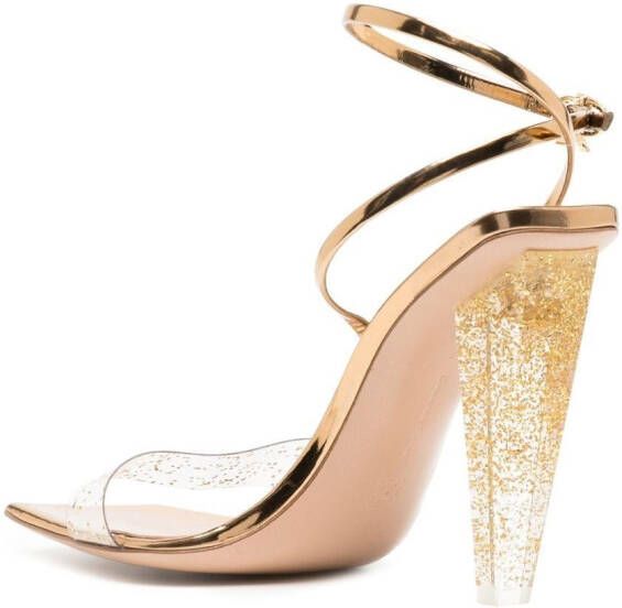 Gianvito Rossi Odyssey pumps verfraaid met glitter Goud