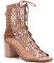 Gianvito Rossi Opengebreide sandalen Roze - Thumbnail 2