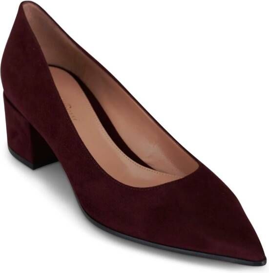 Gianvito Rossi Piper suède pumps Rood