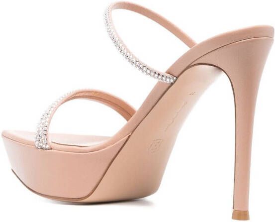 Gianvito Rossi Sandalen met plateauzool Beige