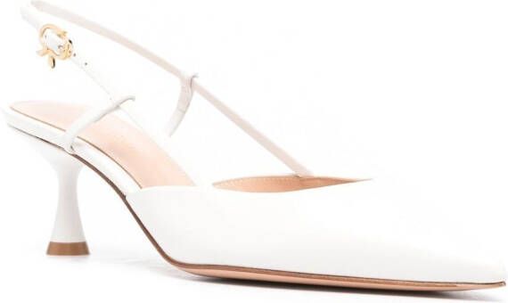 Gianvito Rossi Slingback pumps met puntige neus Wit