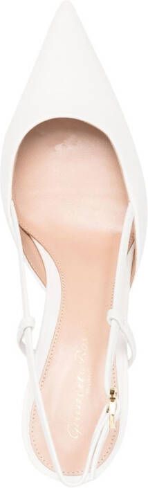 Gianvito Rossi Slingback pumps met puntige neus Wit