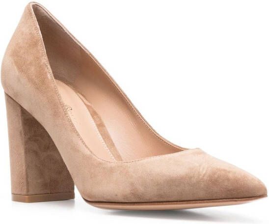 Gianvito Rossi Pumps met blokhak Bruin