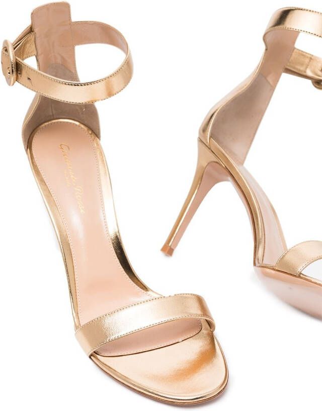 Gianvito Rossi Portofino leren sandalen Goud