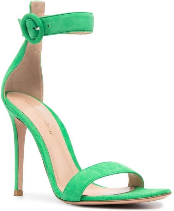 Gianvito Rossi Portofino suède sandalen Groen