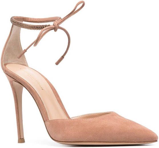 Gianvito Rossi Pumps met enkelbandje Beige