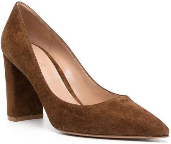 Gianvito Rossi Pumps met puntige neus Bruin