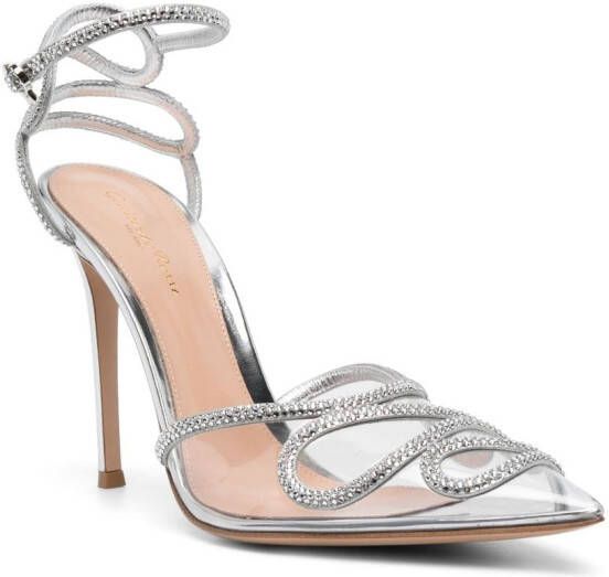 Gianvito Rossi Pumps verfraaid met kristallen Zilver