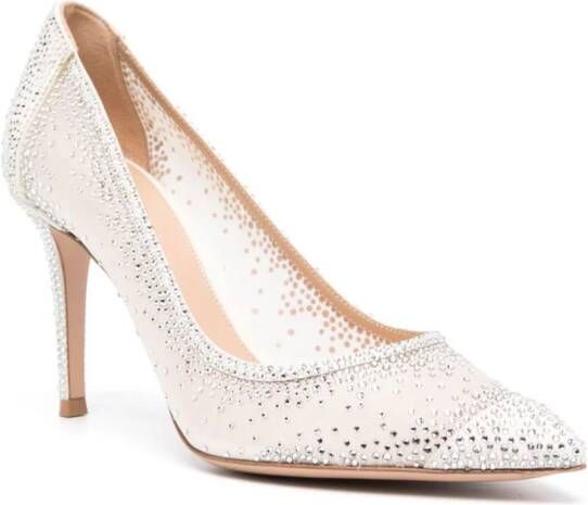 Gianvito Rossi Rania pumps met stras Wit