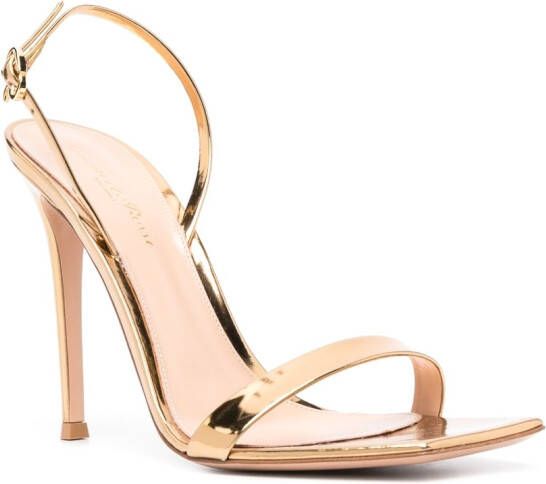 Gianvito Rossi Ribbon stiletto sandalen Goud