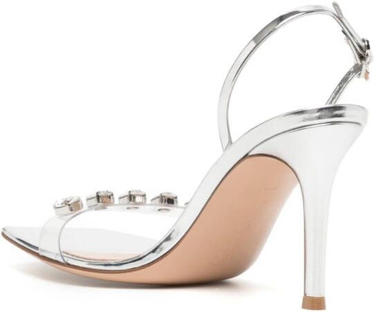 Gianvito Rossi Sandalen verfraaid met kristal Zilver