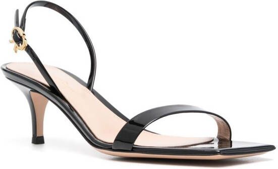 Gianvito Rossi Ribbon Kitten sandalen Zwart