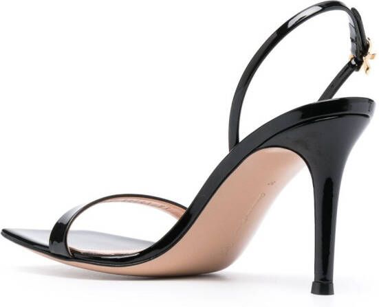 Gianvito Rossi Ribbon leren sandalen Zwart