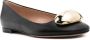 Gianvito Rossi Leren ballerina's met ronde neus Zwart - Thumbnail 2