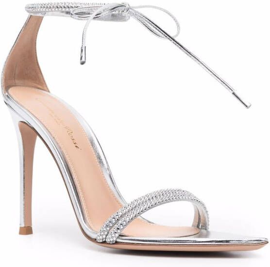 Gianvito Rossi Sandalen met enkelbandje Zilver