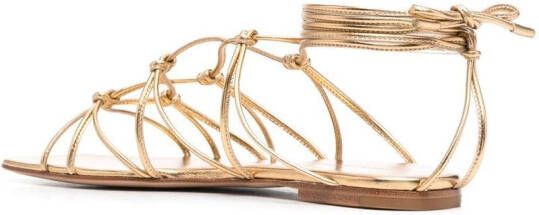 Gianvito Rossi Sandalen met gekruiste bandjes Goud