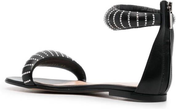 Gianvito Rossi Sandalen met kristallen Zwart